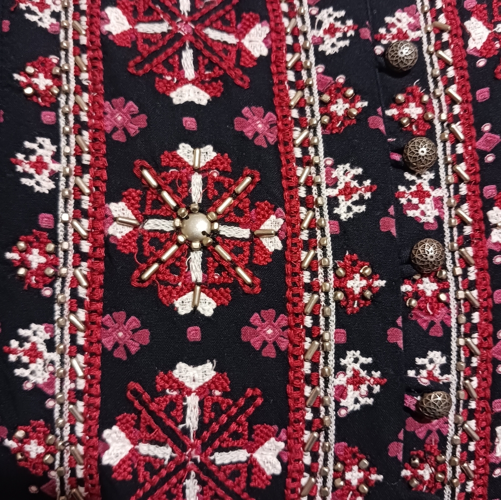 Anthropologie Vanessa Virginia Kaleidoscope Embellished Tunic Dress - Picture 3 of 10